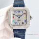 Swiss Quality Replica Cartier Santos 100 Watches Diamond Pave Case Hindu Arabic Dial (9)_th.jpg